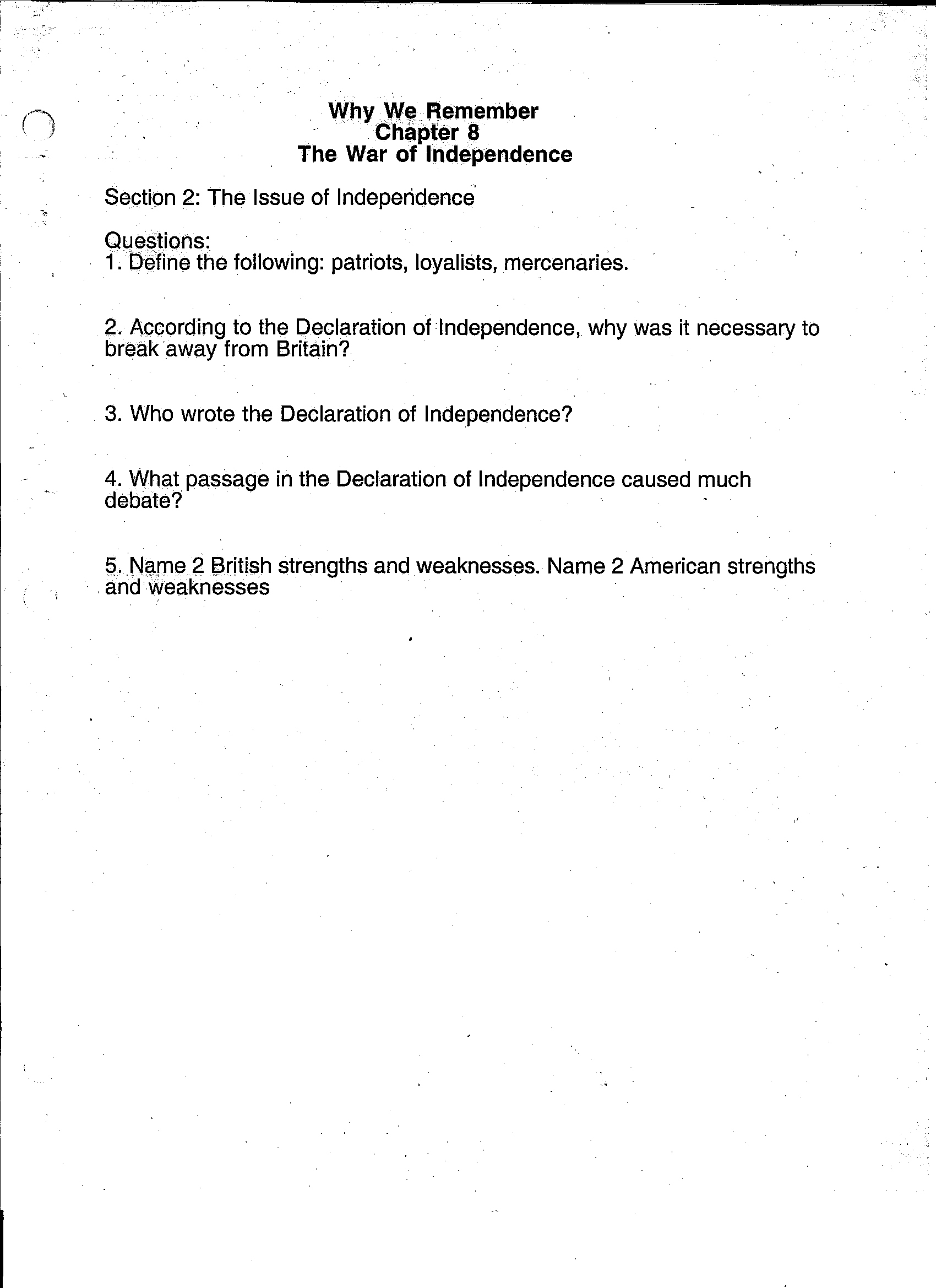 Why We Remember - Chapter 8 Section 2 Why We Remember - Chapter 8